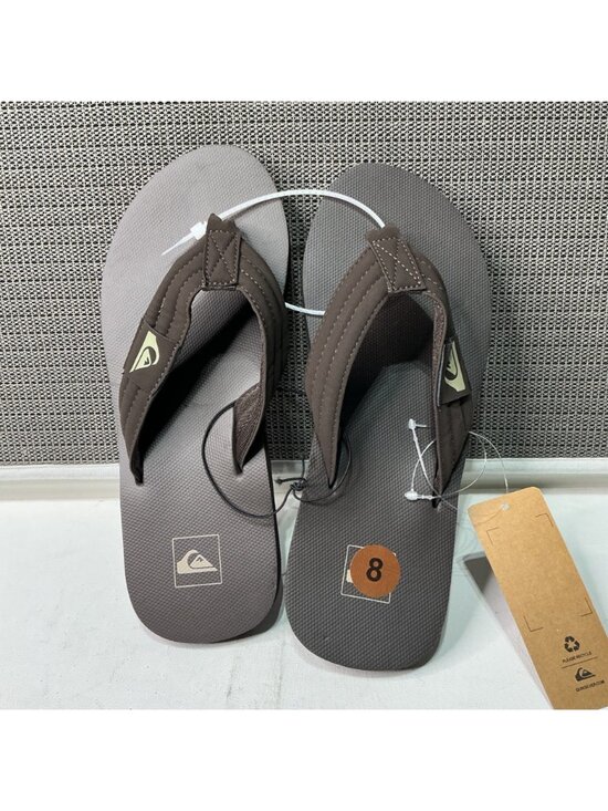 Quiksilver Mens Brown Flip Flops Size 8 With PU Upper & Rubber Sol main image 4